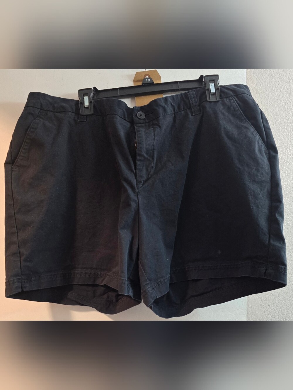 111 Magellan Outdoors Black Women's Flat Front Shorts